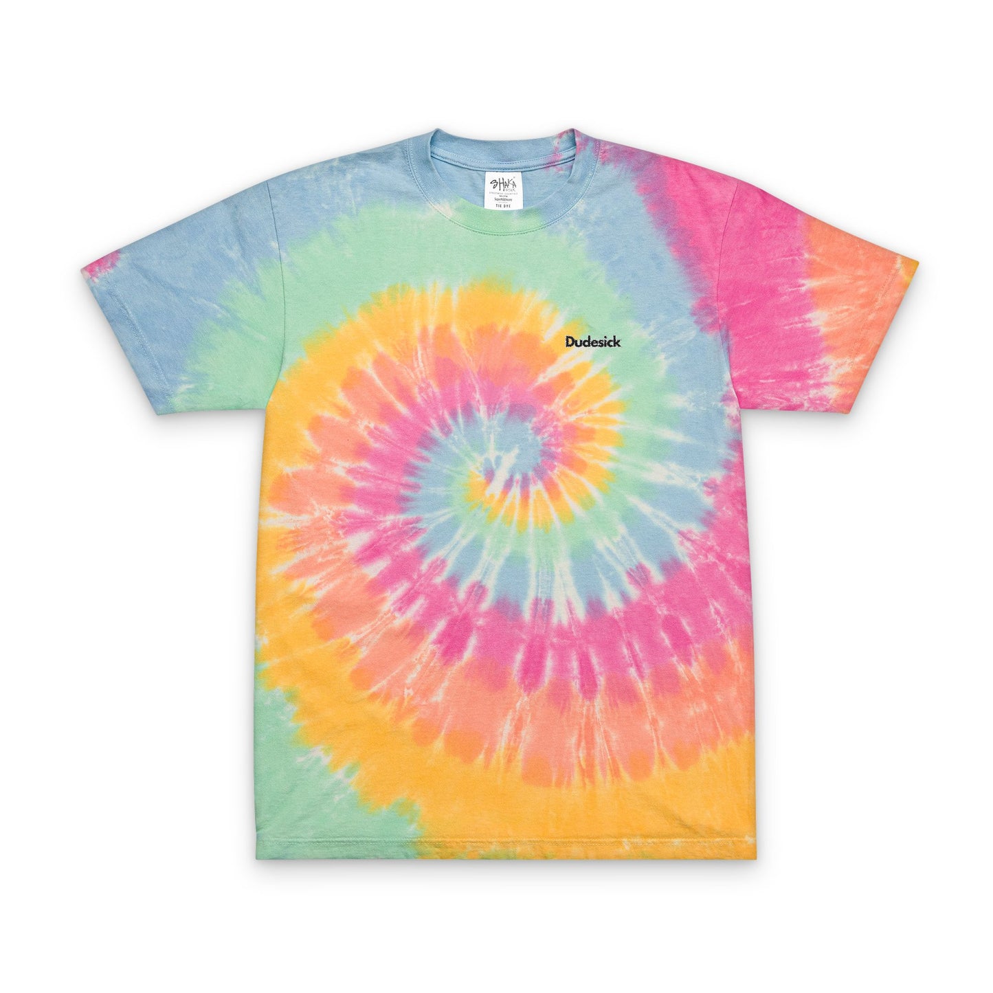 Dudesick Tie-Dye T-Shirt with Embroidery - Perfect for Casual Wear