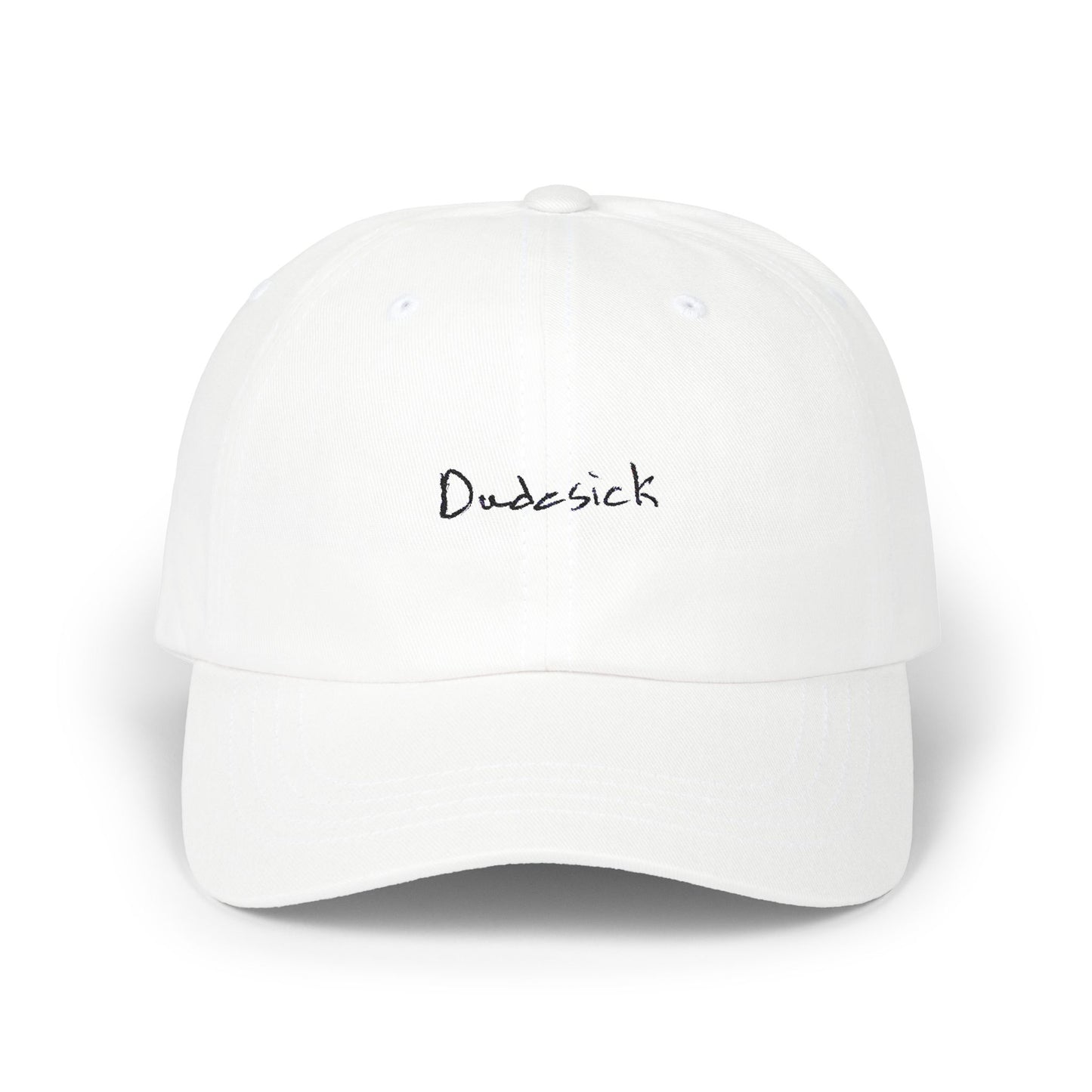 Dudesick Classic Dad Cap - Casual White Adjustable Baseball Hat